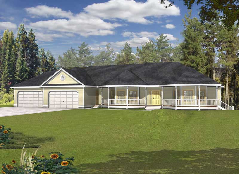 Log Cabins Front Elevations