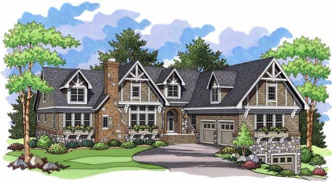 Luxury Home Plans front elevation.