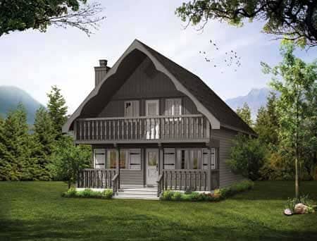 Front elevation of Country home (ThePlanCollection: House Plan #167-1030)