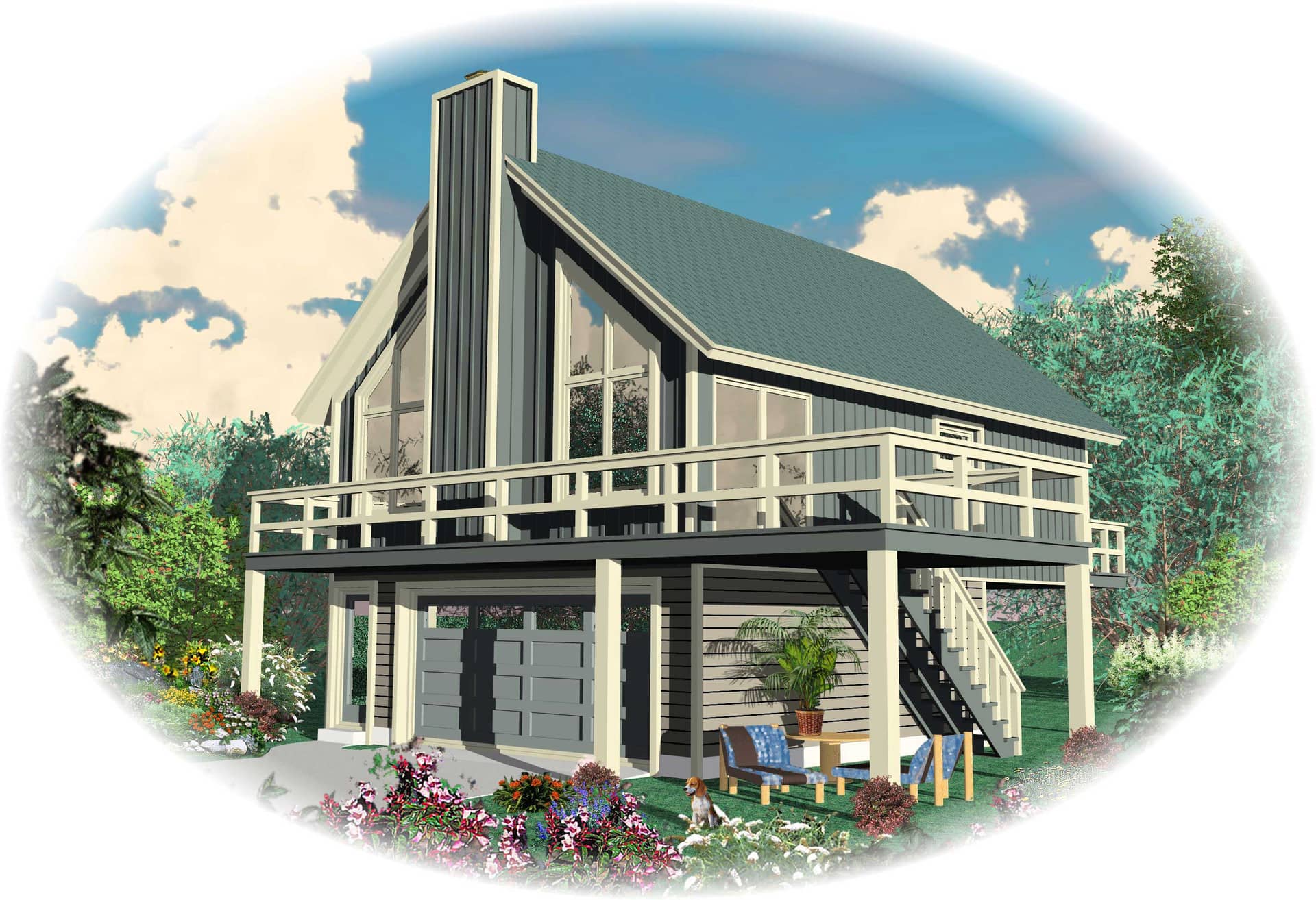 Front view of Small House Plans home (ThePlanCollection: House Plan #170-1121)