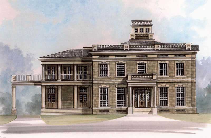 4-Bedroom, 5613 Sq Ft Colonial House Plan - 106-1191 - Front Exterior