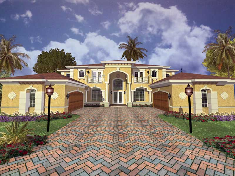 5-Bedroom, 8008 Sq Ft Luxury House Plan - 107-1065 - Front Exterior