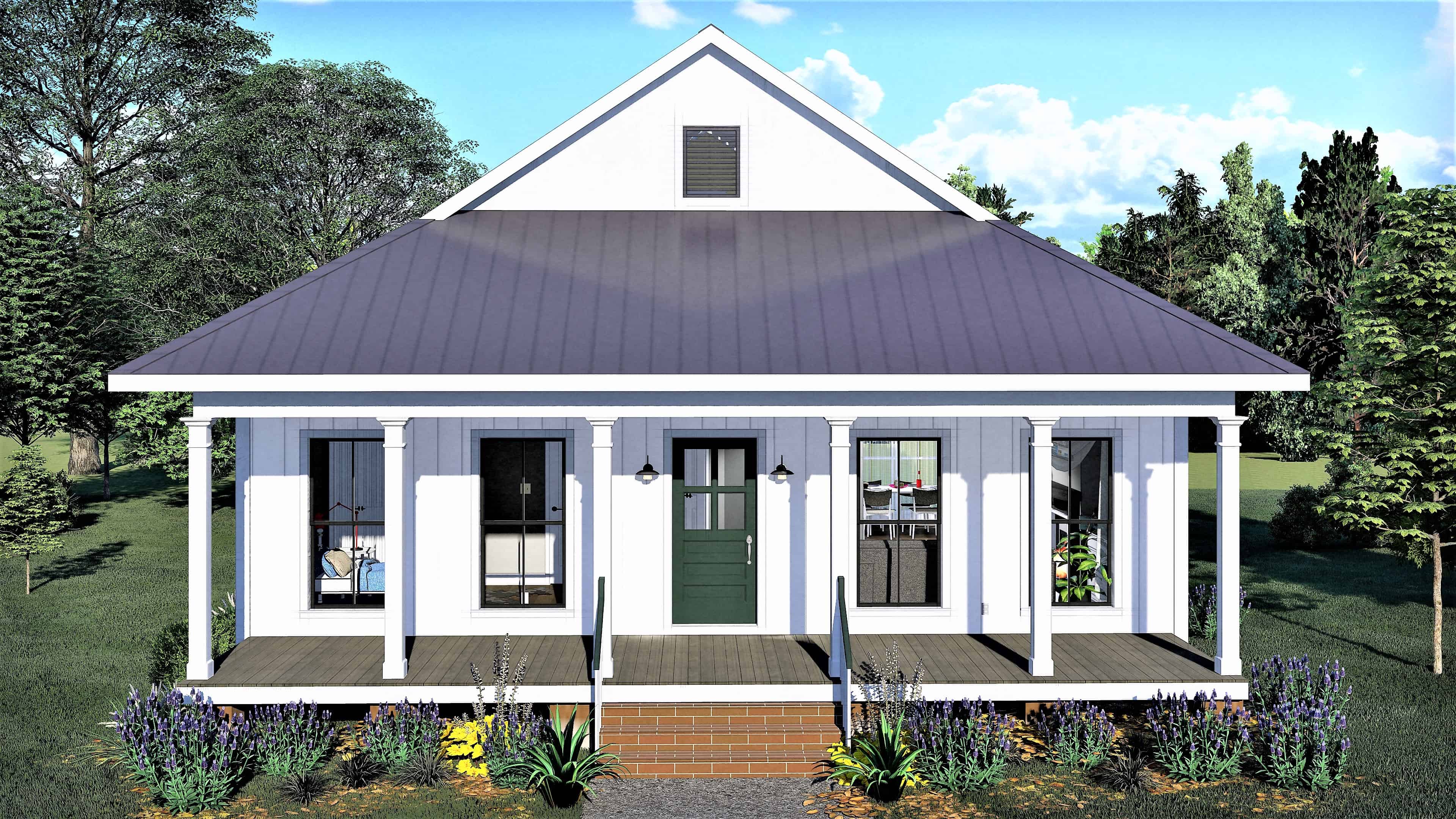 2-Bedroom, 890 Sq Ft Bungalow House - Plan #123-1108 - Front Exterior