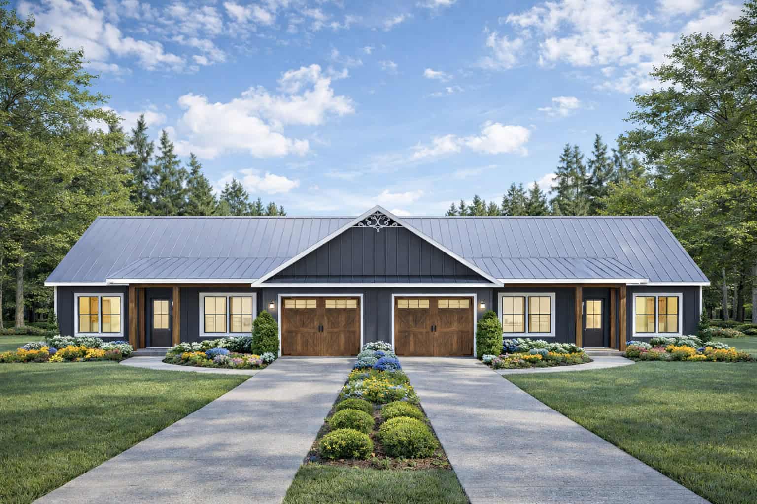 6-Bedroom, 2680 Sq Ft Duplex/Multi-Unit House Plan - 123-1172 - Front Exterior