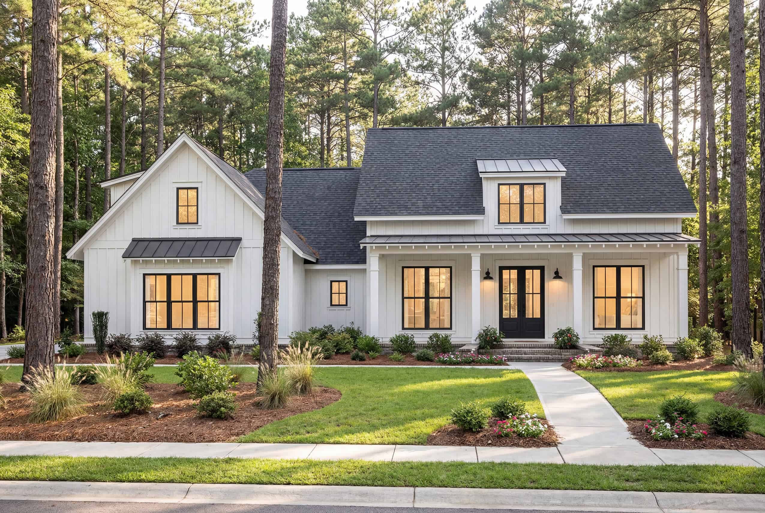 3-Bedroom, 2077 Sq Ft Modern Farmhouse Plan - 142-1184 - Main Exterior