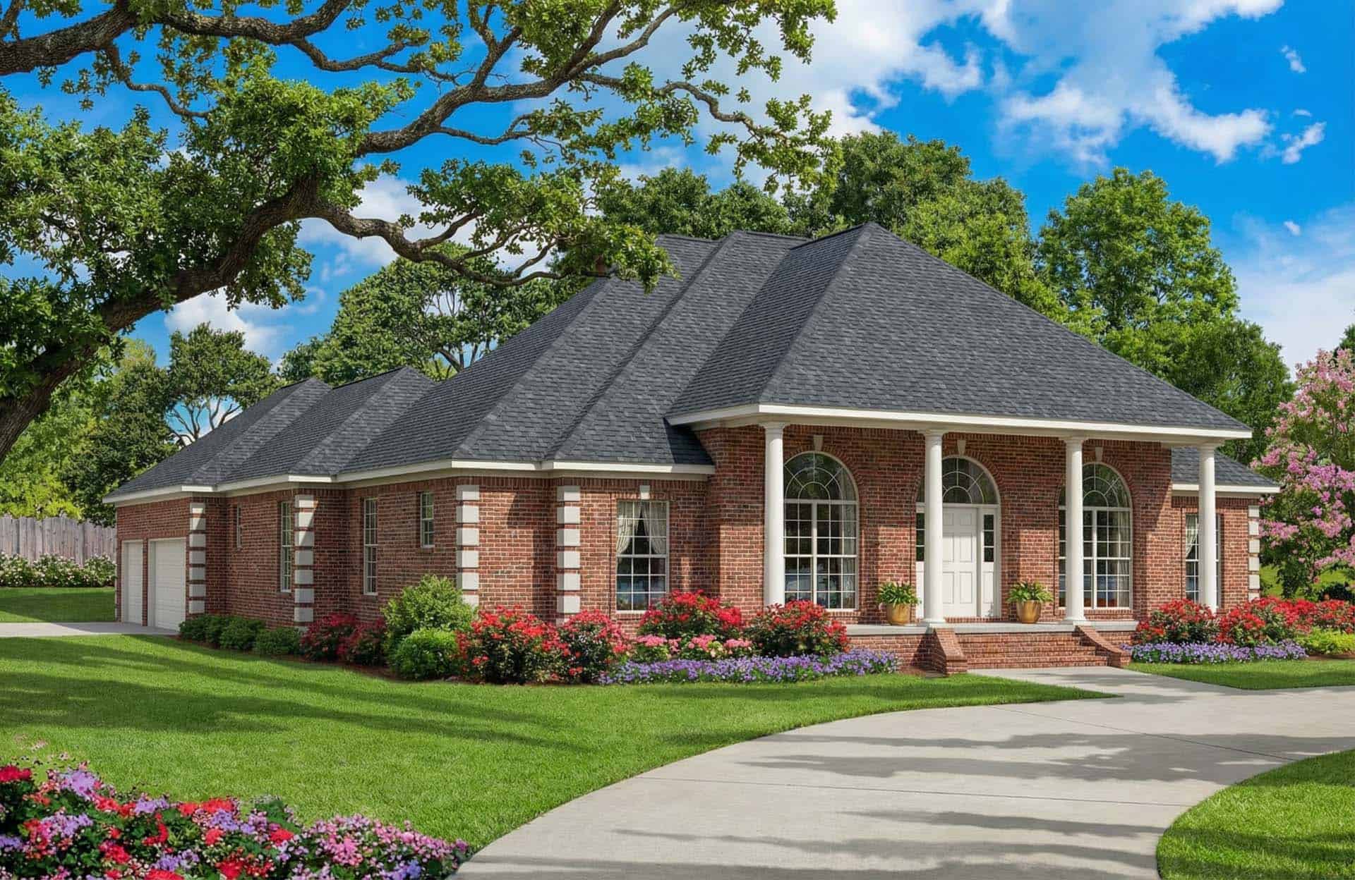 4-Bedroom, 2555 Sq Ft French Home Plan - 153-1179 - Main Exterior
