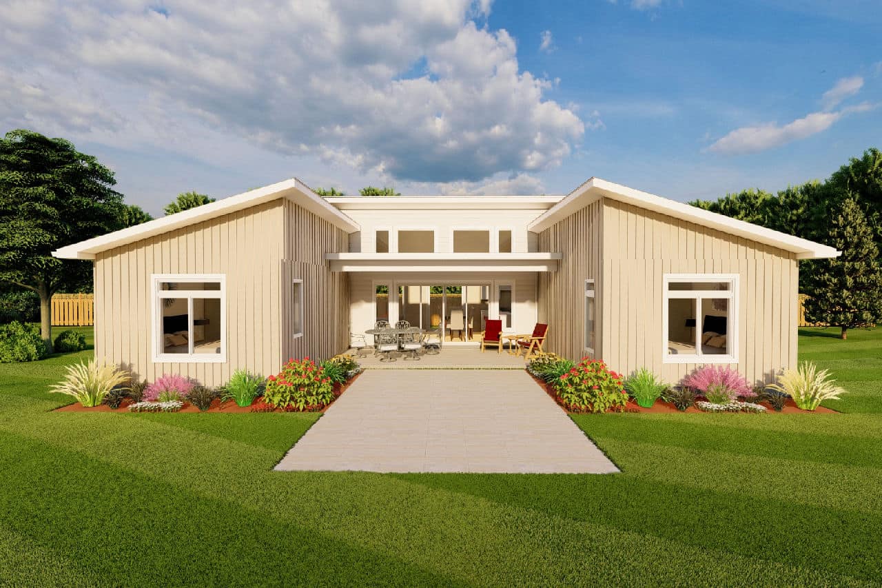 Contemporary Floor Plan - 2 Bedrms, 2 Baths - 1144 Sq Ft - #177-1070