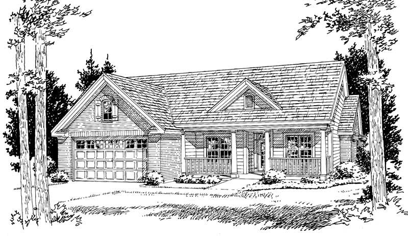 4-Bedroom, 1958 Sq Ft Country House Plan - 178-1048 - Front Exterior