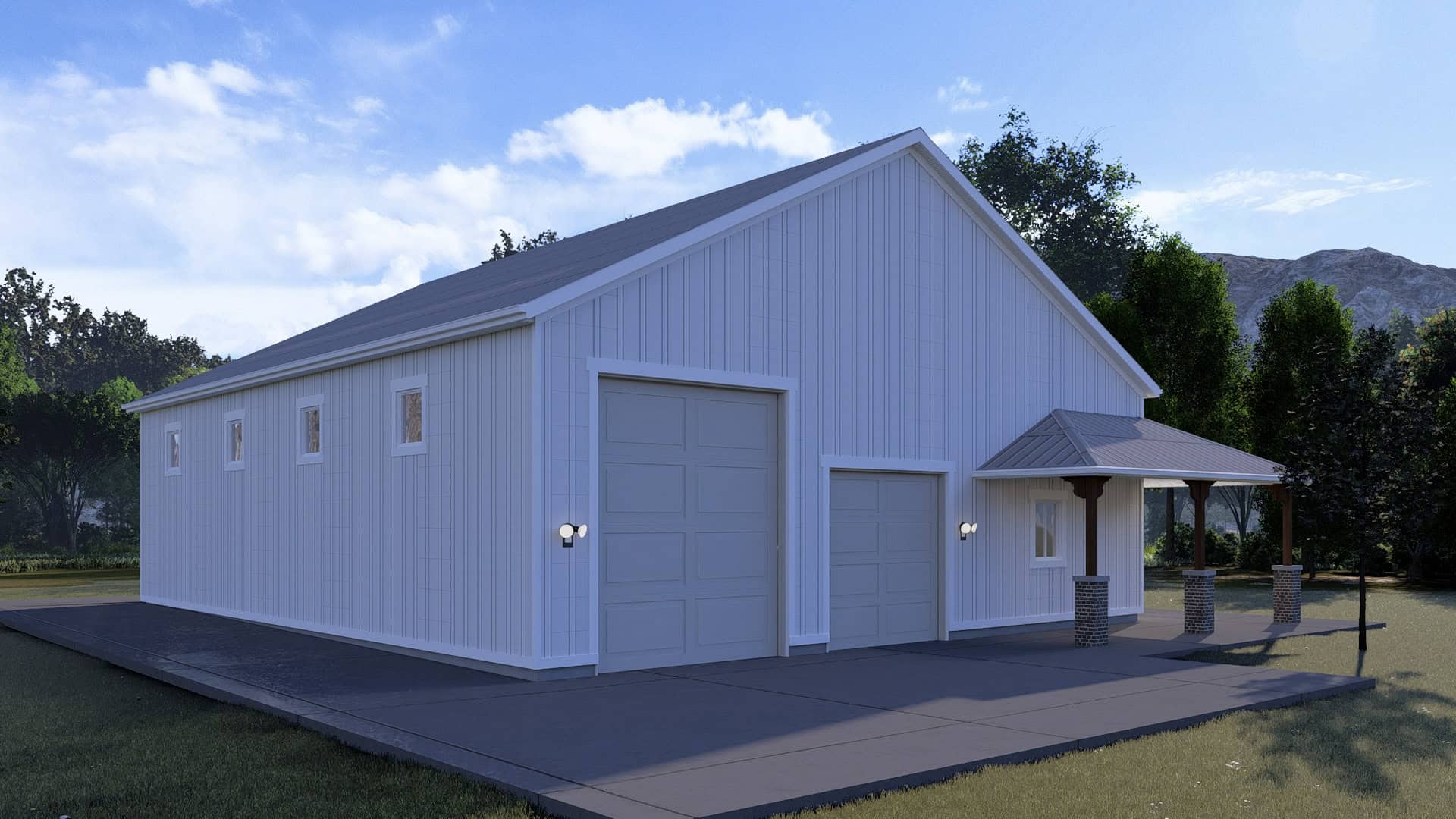 3000 Sq Ft Garage House Plan #187-1263 - Front Exterior