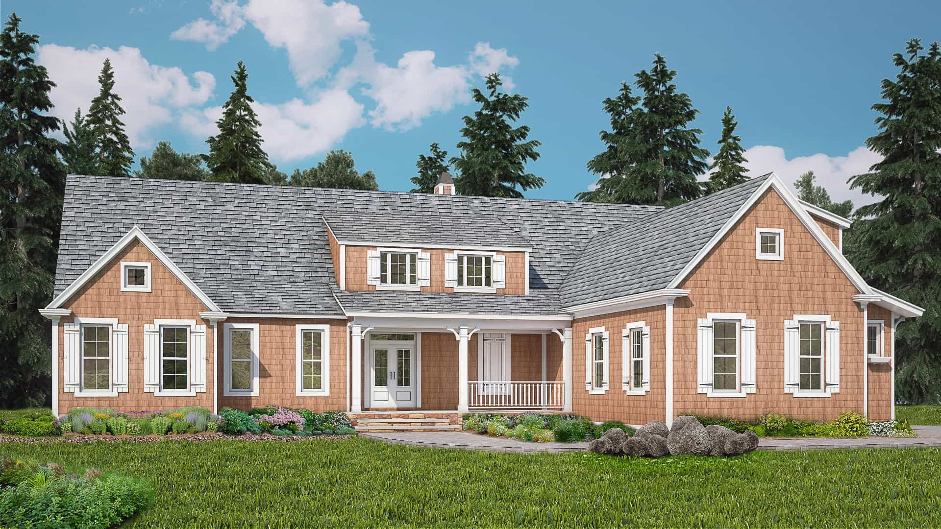 3-Bedroom, 3071 Sq Ft Farmhouse House - Plan #198-1102 - Front Exterior