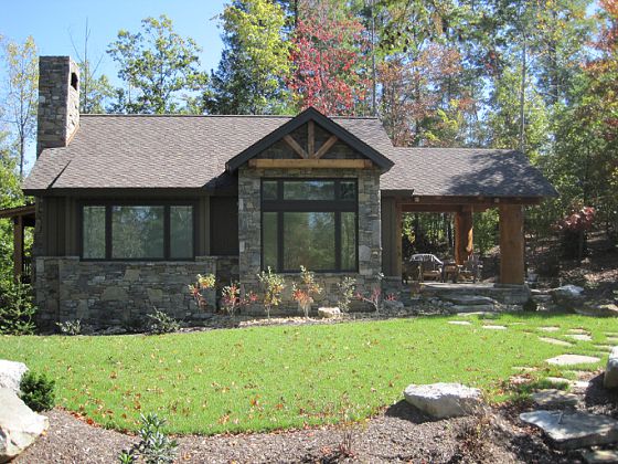 2-Bedroom, 681 Sq Ft Rustic Cottage House - Plan #205-1003 - Front Exterior