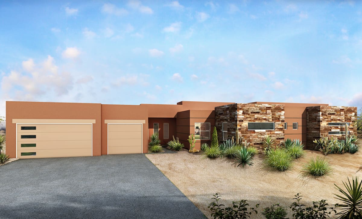 4-Bedroom, 2210 Sq Ft Modern House - Plan #208-1008 - Front Exterior