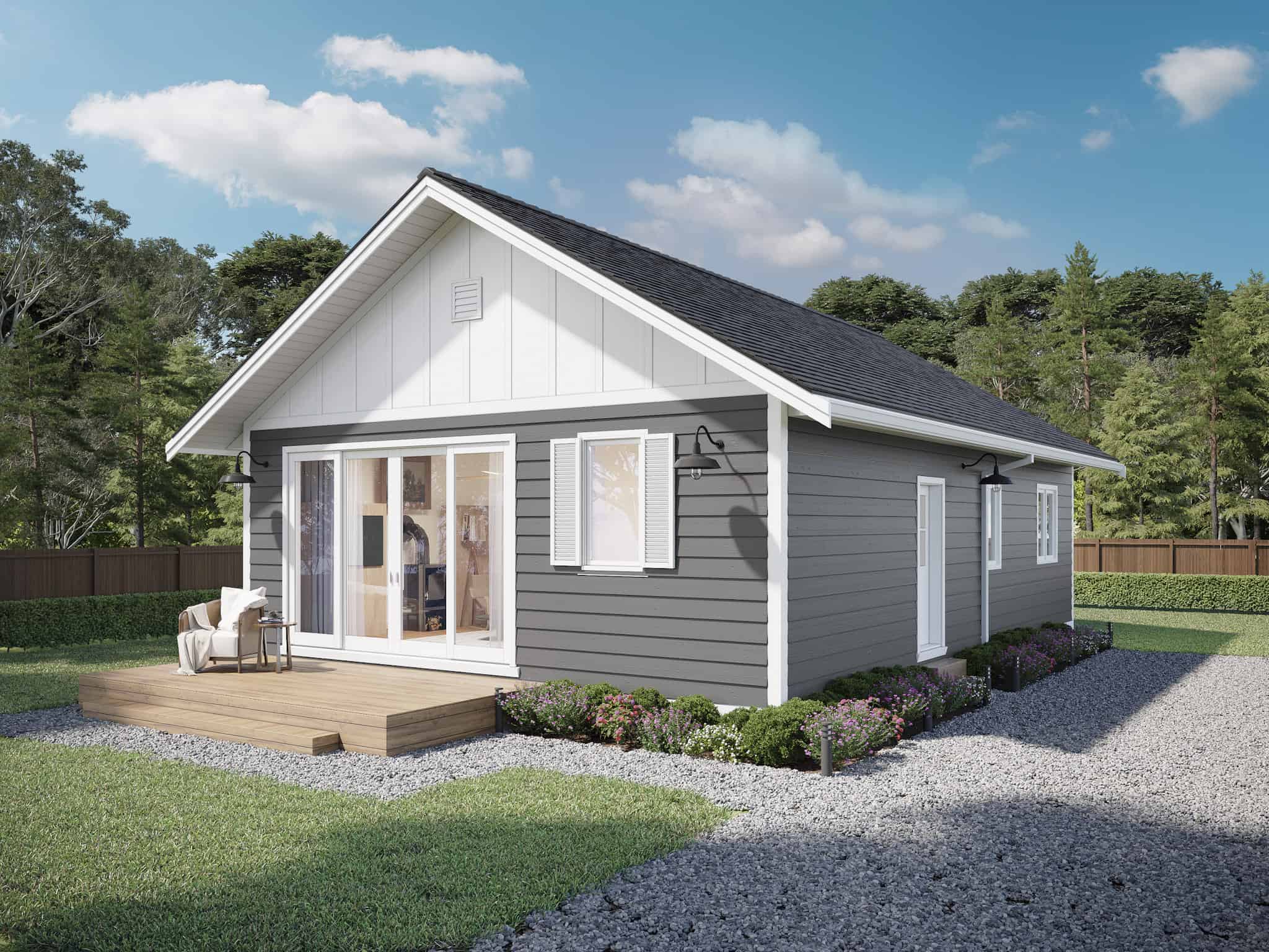 3-Bedroom, 967 Sq Ft Ranch House - Plan #211-1001 - Front Exterior
