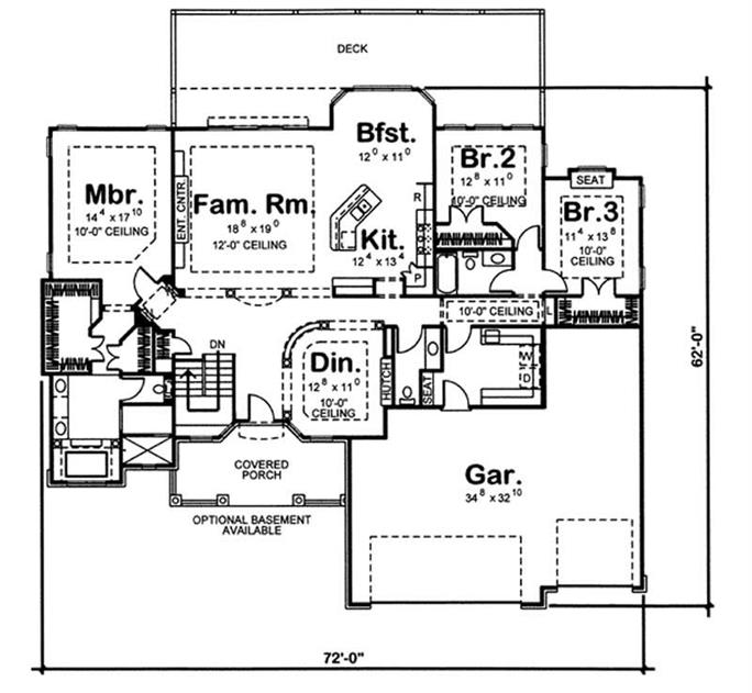 European - Traditional Home with 3 Bedrooms, 2483 Sq Ft | House Plan ...