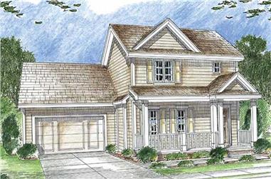 3-Bedroom, 1492 Sq Ft Small House Plans - 100-1099 - Front Exterior