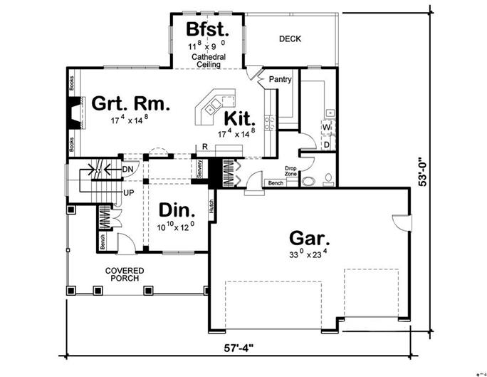 Country House Plan - 4 Bedrms, 2.5 Baths - 2580 Sq Ft - #100-1159