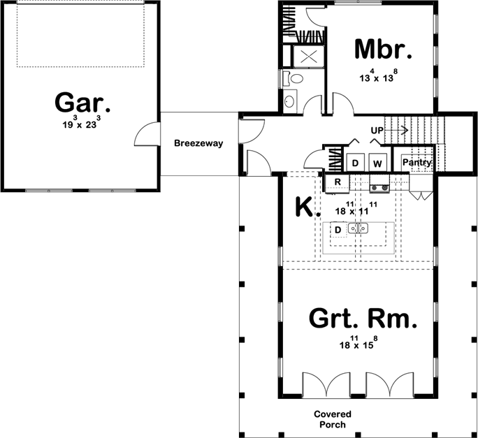 Modern Farmhouse Home: 2 Bedrm, 1757 Sq Ft House - Plan #100-1211