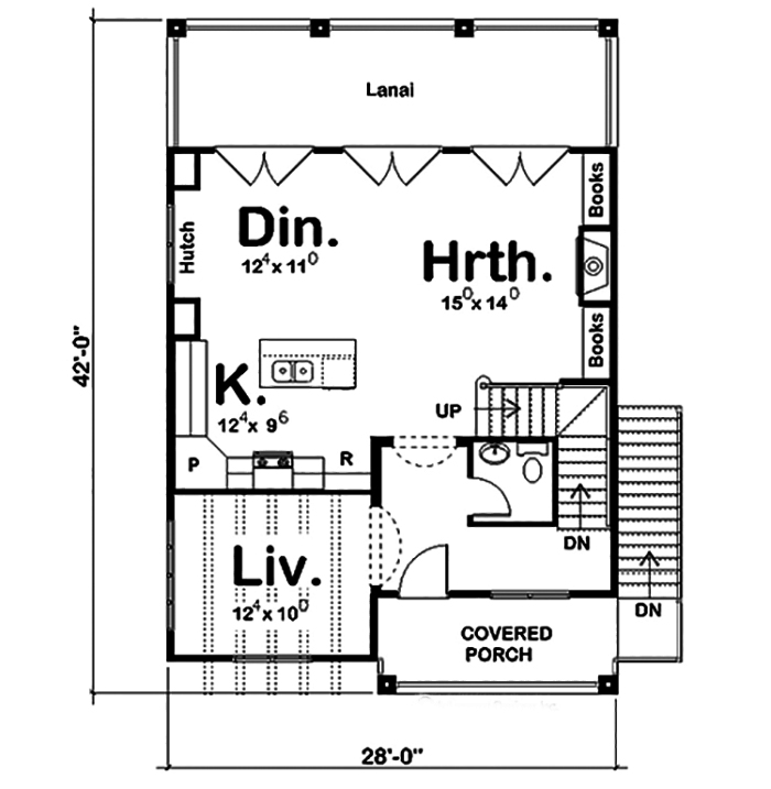 Coastal House Plan - 3 Bedrms, 2.5 Baths - 1633 Sq Ft - #100-1256