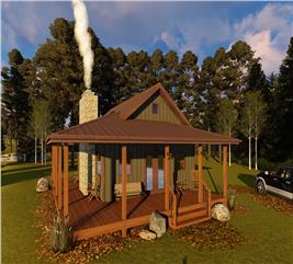 Cottage-Inspired Backyard Home Office Shed, 192 Sq Ft | Plan #100-1362