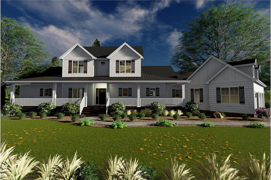 4-Bedroom, 2904 Sq Ft Farmhouse House Plan - 100-1318 - Front Exterior