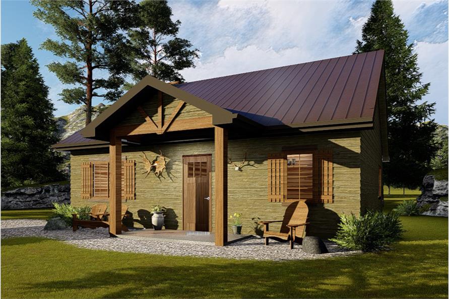 Cottage Floor Plan - 1 Bedrms, 1 Baths - 905 Sq Ft - #100-1334