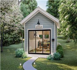 Tiny Modern Home Plan - 2 Bedrms, 1 Baths, 672 Sq Ft - #100-1348