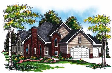 3-Bedroom, 2481 Sq Ft Colonial Home Plan - 101-1005 - Main Exterior