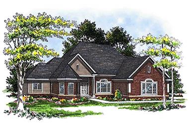 3-Bedroom, 2575 Sq Ft Country House Plan - 101-1056 - Front Exterior