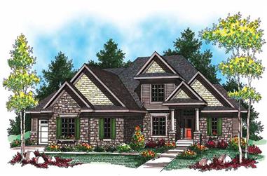 4-Bedroom, 2838 Sq Ft Traditional Home Plan - 101-1062 - Main Exterior