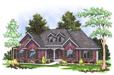 3-Bedroom, 2229 Sq Ft Country Home Plan - 101-1077 - Main Exterior