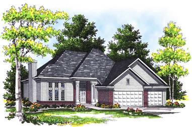 3-Bedroom, 1724 Sq Ft Ranch House Plan - 101-1093 - Front Exterior