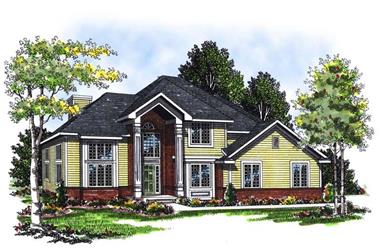 3-Bedroom, 2138 Sq Ft Colonial Home Plan - 101-1100 - Main Exterior