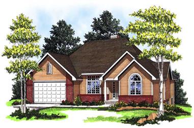 3-Bedroom, 1537 Sq Ft Country Home Plan - 101-1103 - Main Exterior