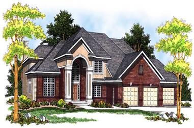 4-Bedroom, 3313 Sq Ft Craftsman Home Plan - 101-1112 - Main Exterior