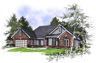 3-Bedroom, 2161 Sq Ft Ranch Home Plan - 101-1156 - Main Exterior