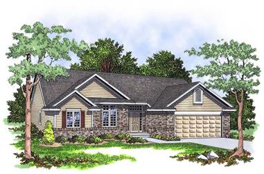 3-Bedroom, 1508 Sq Ft Ranch Home Plan - 101-1187 - Main Exterior