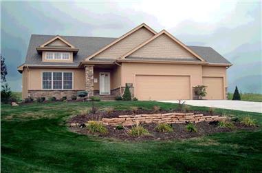 3-Bedroom, 1735 Sq Ft Ranch Home Plan - 101-1199 - Main Exterior