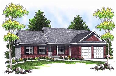 4-Bedroom, 2136 Sq Ft Ranch Home Plan - 101-1214 - Main Exterior