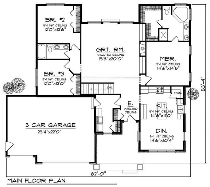 Country Home with 3 Bdrms, 1930 Sq Ft | House Plan #101-1219