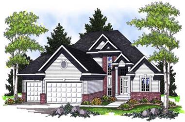 3-Bedroom, 2087 Sq Ft French Home Plan - 101-1221 - Main Exterior