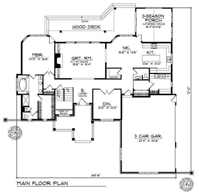 European Home with 4 Bdrms, 2994 Sq Ft | House Plan #101-1248