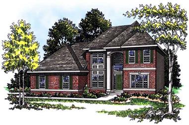 3-Bedroom, 2354 Sq Ft Colonial House Plan - 101-1294 - Front Exterior