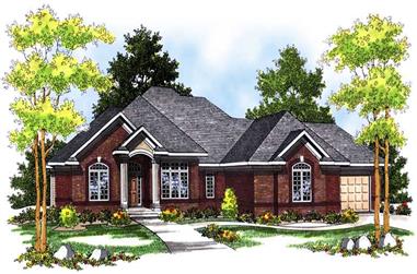 3-Bedroom, 2510 Sq Ft Ranch House Plan - 101-1295 - Front Exterior