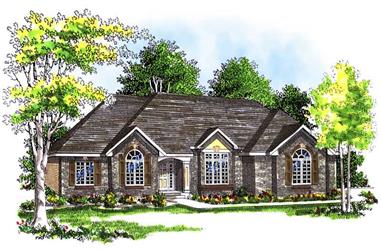 2-Bedroom, 2369 Sq Ft Ranch House Plan - 101-1302 - Front Exterior