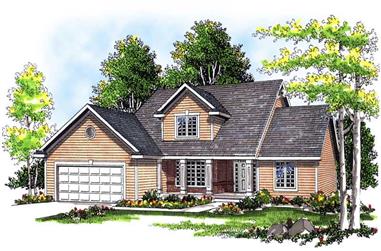 3-Bedroom, 1864 Sq Ft Country Home Plan - 101-1303 - Main Exterior