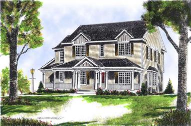 4-Bedroom, 2170 Sq Ft Country Home Plan - 101-1304 - Main Exterior