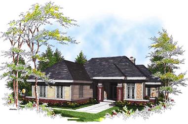 2-Bedroom, 1830 Sq Ft Ranch House Plan - 101-1305 - Front Exterior