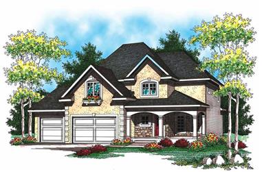 4-Bedroom, 2274 Sq Ft Traditional House Plan - 101-1316 - Front Exterior