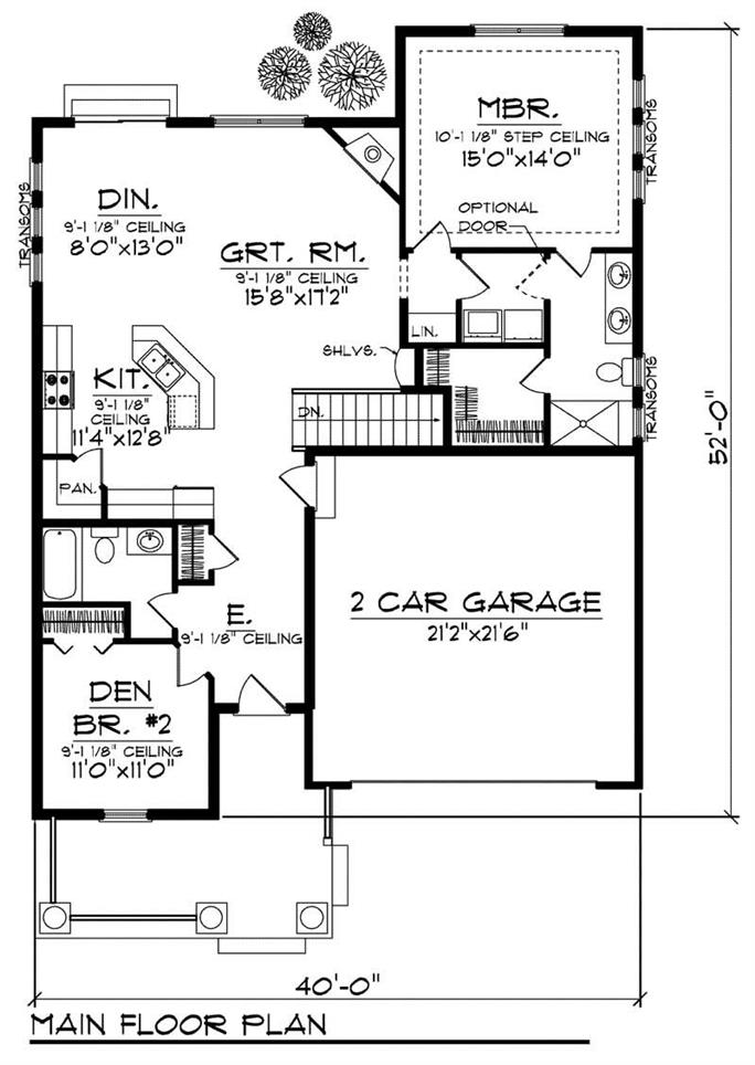 Cape Cod Floor Plan - 2 Bedrms, 2 Baths - 1372 Sq Ft - #101-1320