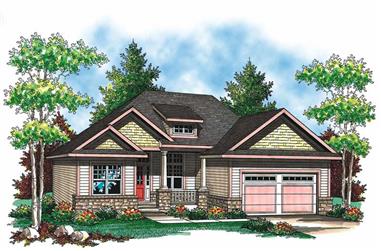 3-Bedroom, 1509 Sq Ft Craftsman House Plan - 101-1326 - Front Exterior